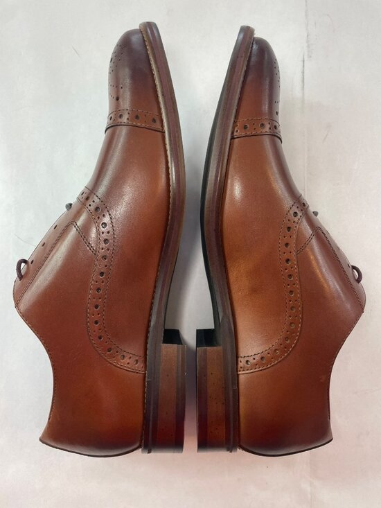 Johnston & Murphy Conard 2.0 Tan Full Grain Leather Dress Shoes Men\'s Sz 12W NWB main image 3
